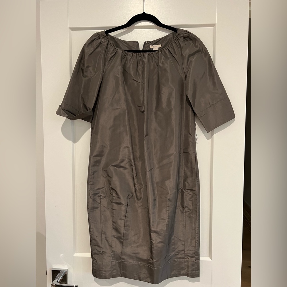 Jcrew Taffeta Dress With Belt - image 1